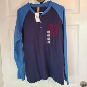 Made to Live Men's Long Sleeve Pullover Shirt, Size: Medium Color: Blue